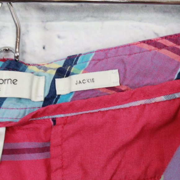 LIZ CLAIBORNE Pink Paid Jackie Fit Shorts Size 24 - Picture 9 of 12